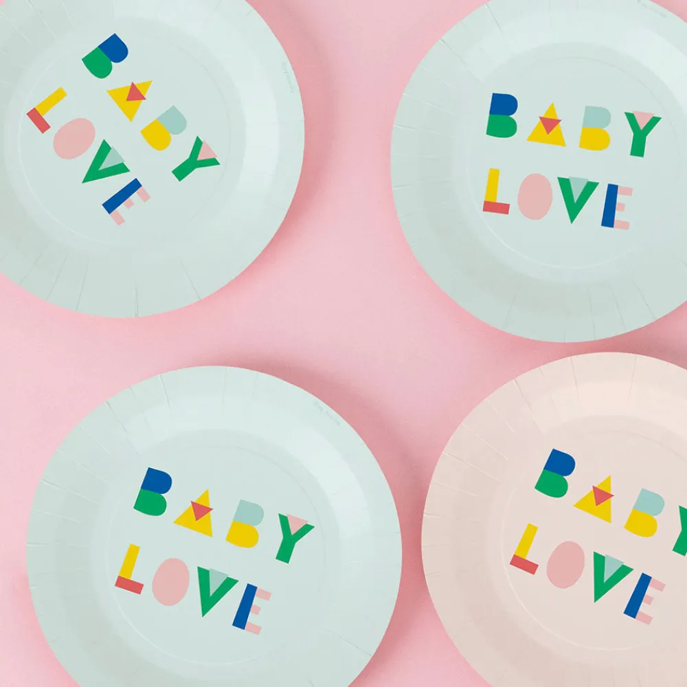 My Little Day 8 Assiettes Baby Shower Menthe