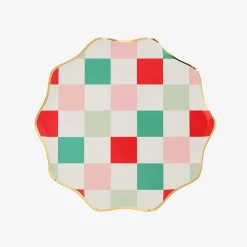 Meri Meri 8 Assiettes De Noel Carreaux