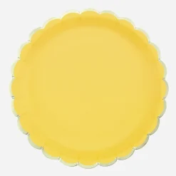Party Pro 8 Assiettes Festonnees Jaunes