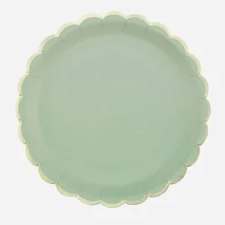 Party Pro 8 Assiettes Festonnees Vert Sauge