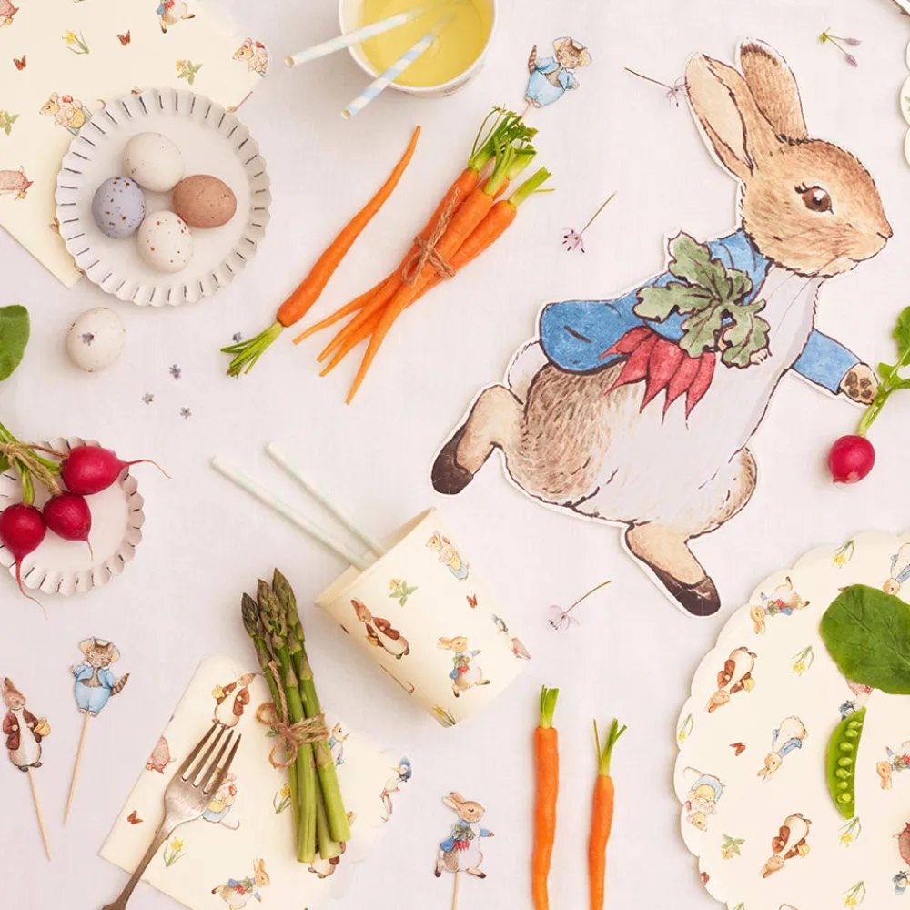 Meri Meri 12 Assiettes Forme Pierre Lapin