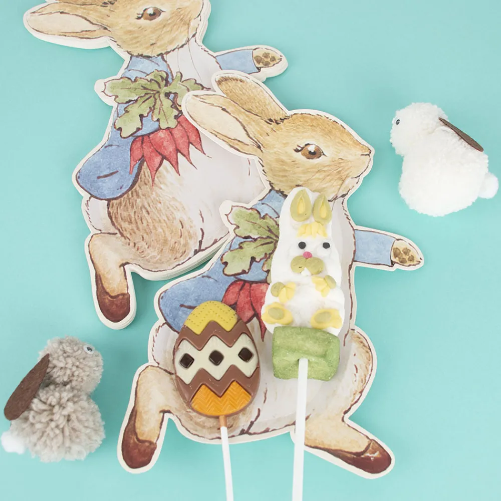 Meri Meri 12 Assiettes Forme Pierre Lapin