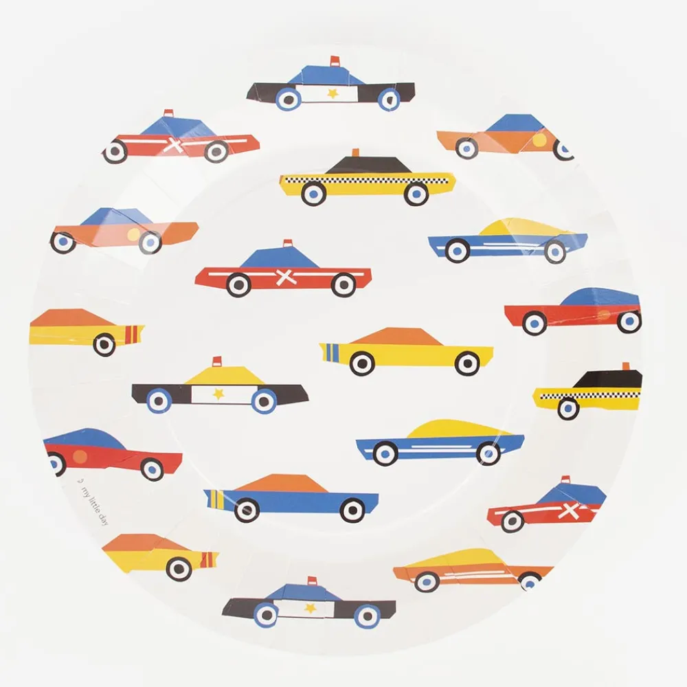 My Little Day 8 Assiettes Voitures