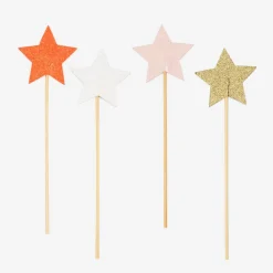 Meri Meri 8 Baguettes Etoiles Pailletees> Accessoires