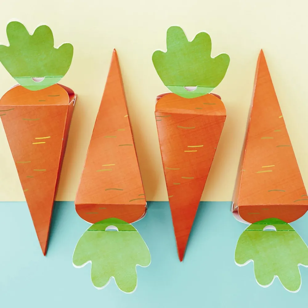 Party Deco 6 Boites Carottes De Paques> Pochettes Cadeaux