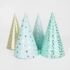 Rico Design 8 Chapeaux Pointus - Bleus Et Metallises> Chapeaux Pointus
