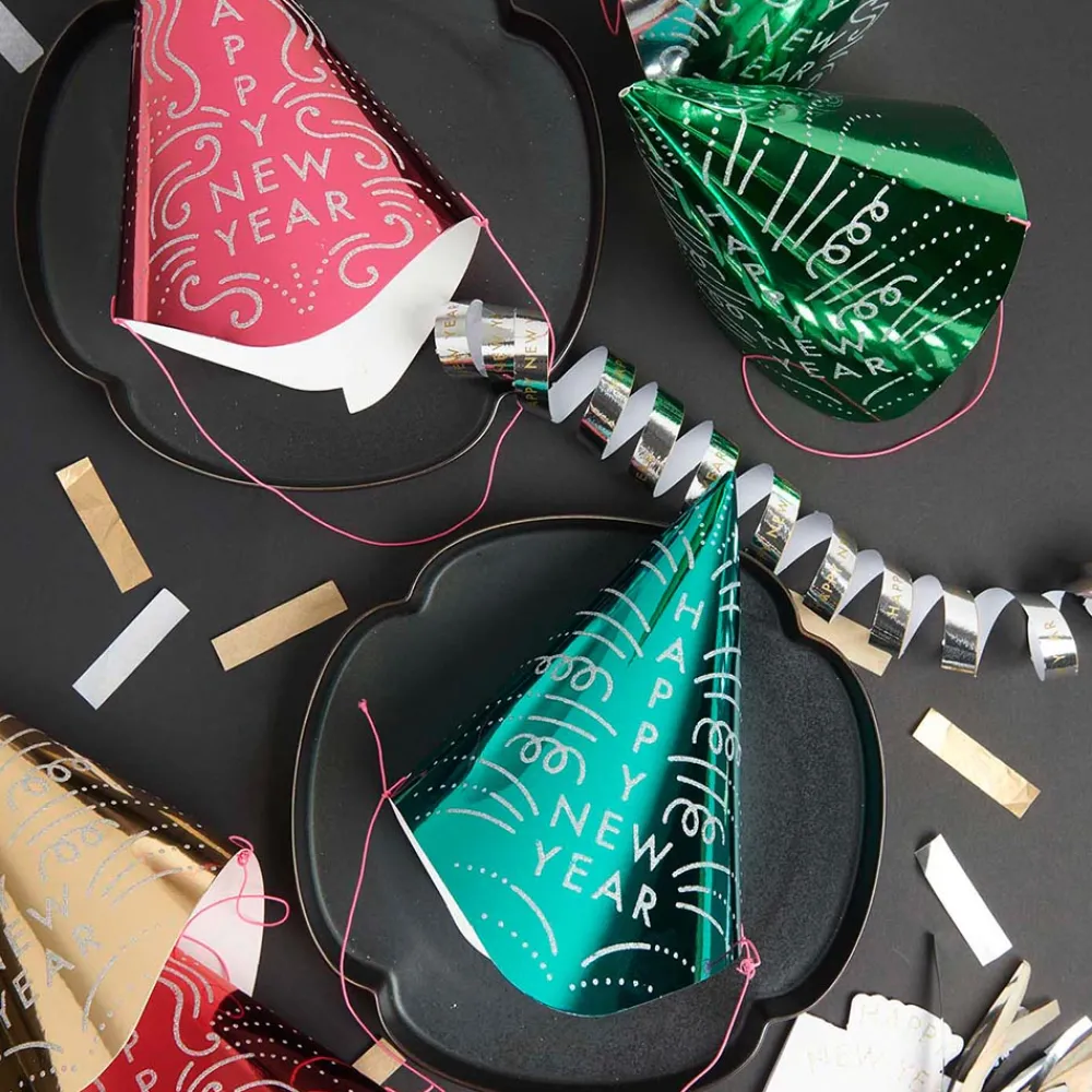 Rico Design 6 Chapeaux Pointus Happy New Year Multicolores> Chapeaux Pointus
