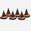 Meri Meri 6 Chapeaux Pointus Sorciere Halloween> Chapeaux Pointus