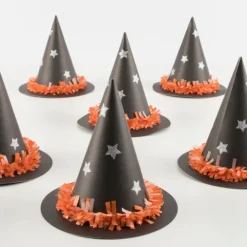 Meri Meri 6 Chapeaux Pointus Sorciere Halloween><noscript><img width=
