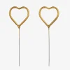 Party Deco 2 Cierges Magiques Coeur Dore