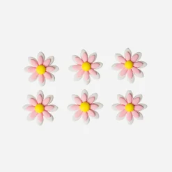 Decora 6 Deco En Sucre Marguerites Roses
