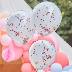Ginger Ray 3 Double Ballons Confettis Multico><noscript><img width=