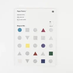 Rico Design 10 Feuilles De Papier Paillete Multicolore
