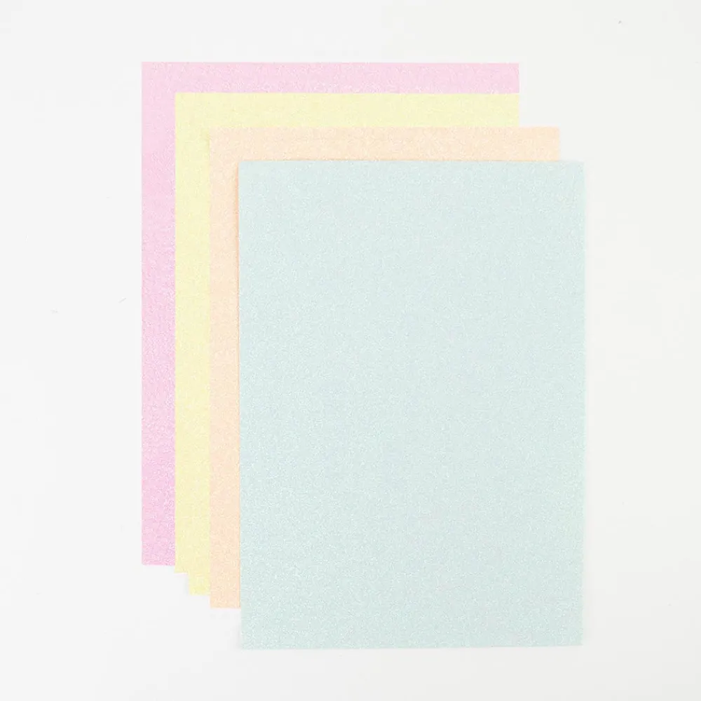 Rico Design 10 Feuilles De Papier Paillete Pastel