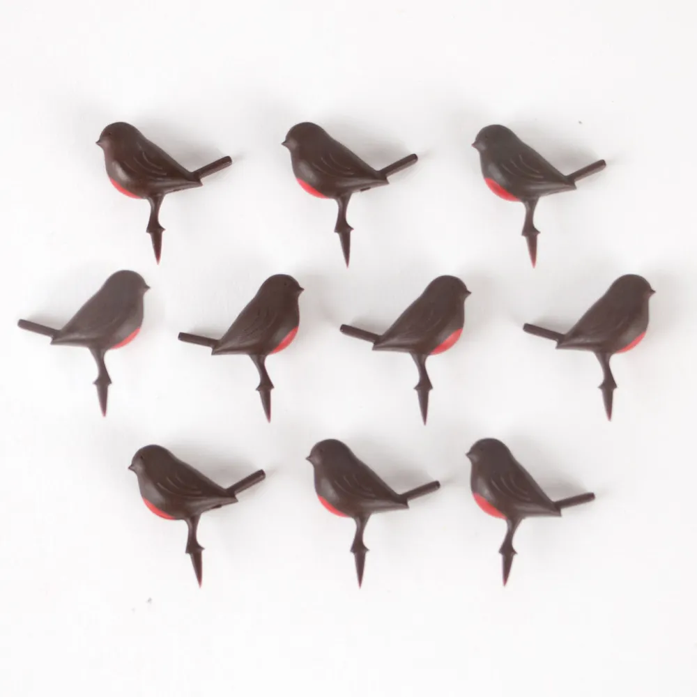 Creative Party 10 Figurines A Piquer - Petit Oiseau