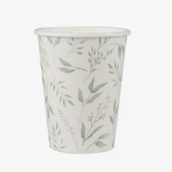 Ginger Ray 8 Gobelets Feuilles Vertes