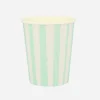 Meri Meri 8 Gobelets Rayures Menthe