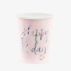 Party Deco 6 Gobelets Roses B' Day