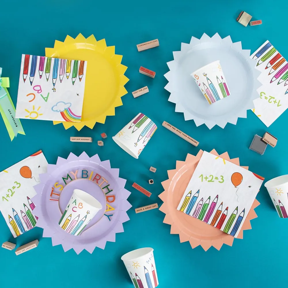 Amscan 20 Grandes Serviettes En Papier Rentree Scolaire