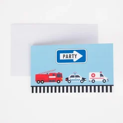 Amscan 8 Invitations "Sur La Route"> Invitations