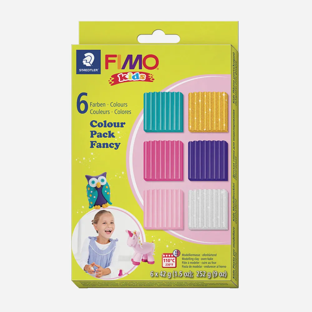 Graine Créative 6 Pates Fimo Multicolores Et Pailletees