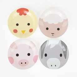 My Little Day 8 Petites Assiettes Animaux De La Ferme