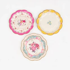 TalkingTables 12 Petites Assiettes Fleurs