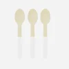 Party Pro 8 Petites Cuilleres En Bois Blanc