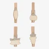 Rico Design 4 Pinces Feuilles Dorees En Bois