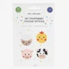 My Little Day 1 Planche De 8 Tatouages Animaux De La Ferme> Tatouages Éphémères