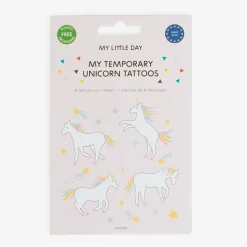 My Little Day 1 Planche De 8 Tatouages Licorne Galactique> Tatouages Éphémères