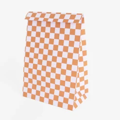 House of Products 1 Pochette En Papier A Fond Plat Damier> Pochettes Cadeaux