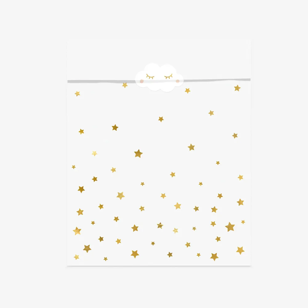 Party Deco 6 Pochettes Etoiles Et Stickers Ciel> Pochettes Cadeaux
