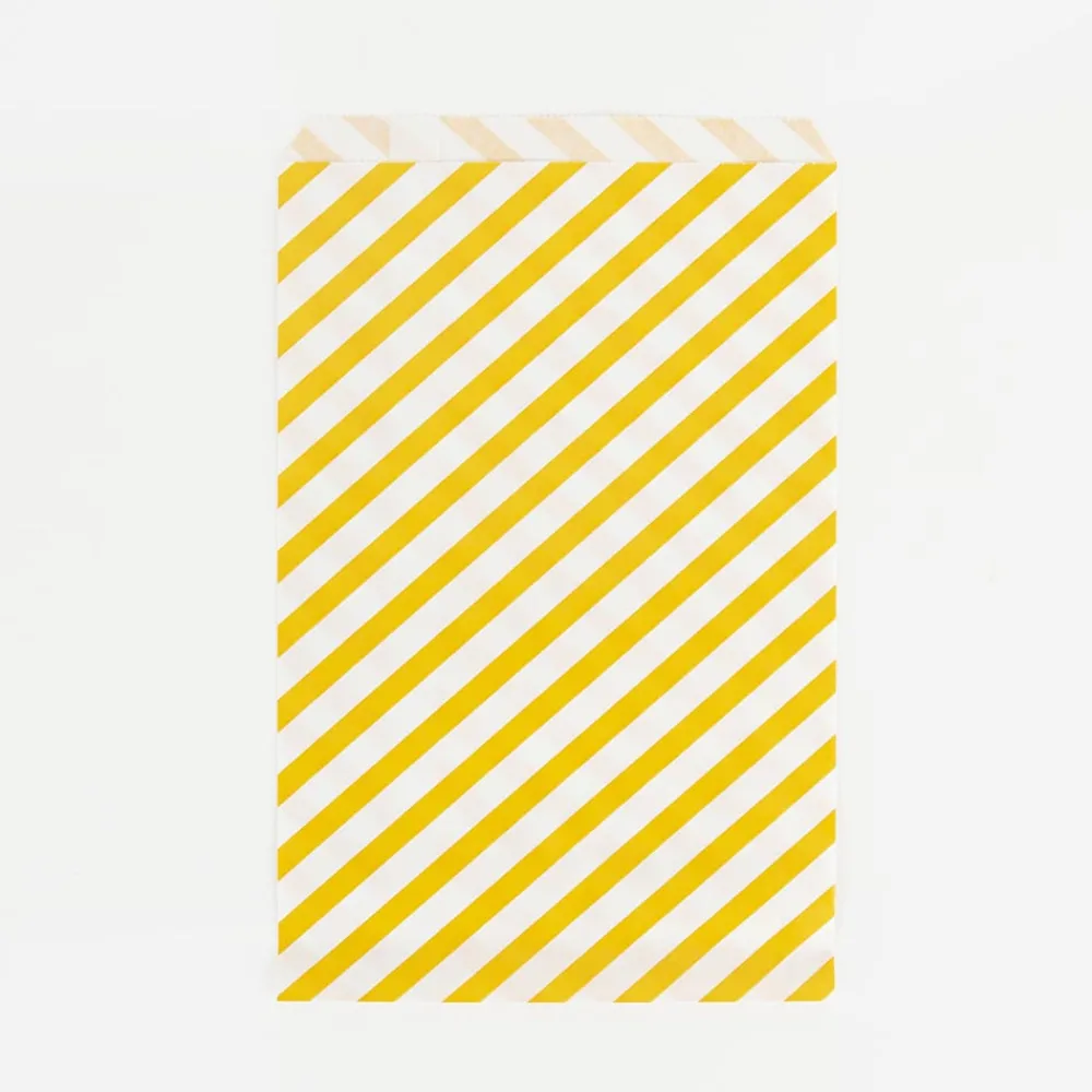 My Little Day 10 Pochettes Rayures Jaune> Pochettes Cadeaux