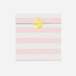 Party Deco 6 Pochettes Rayures Roses Et Stickers> Pochettes Cadeaux