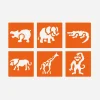 Graine Créative 6 Pochoirs Animaux Sauvages
