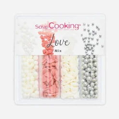 ScrapCooking 4 Pots Deco Sucrees Mix Love Coeurs