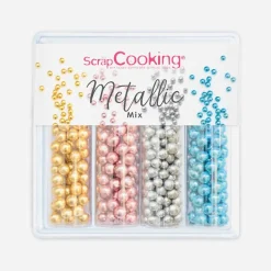 ScrapCooking 4 Pots Deco Sucrees Mix Metallic