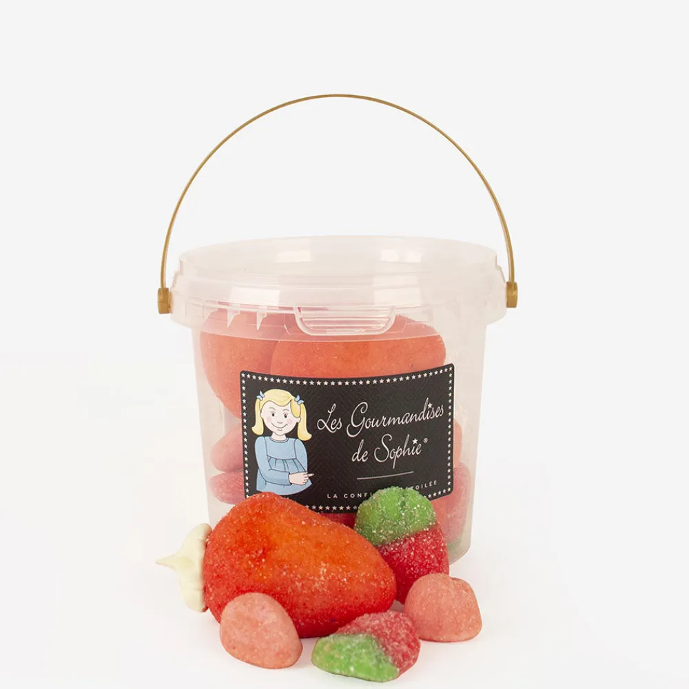 Les gourmandises de Sophie 1 Seau De Bonbons Trio Fraises
