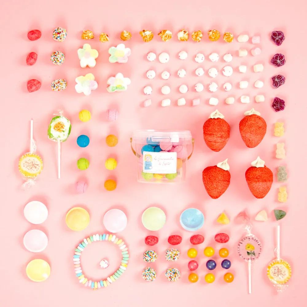 Les gourmandises de Sophie 1 Seau De Bonbons Trio Fraises
