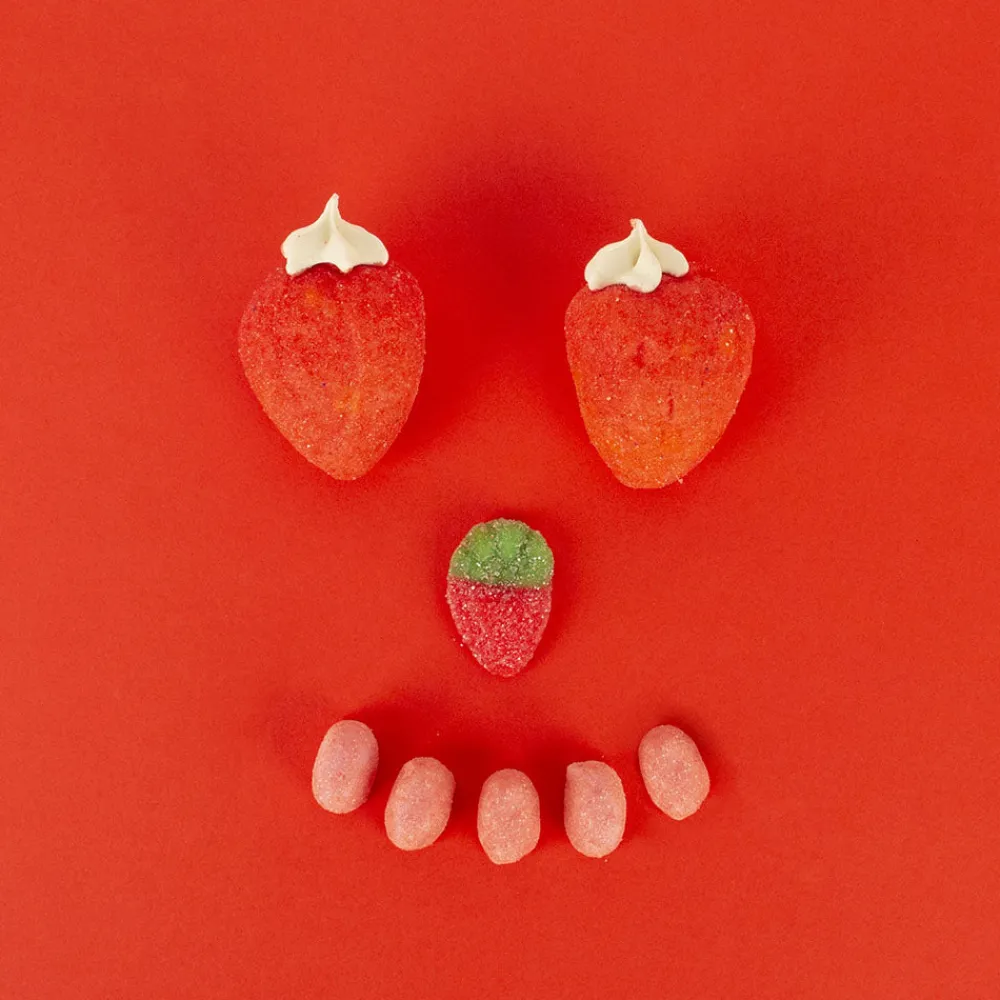 Les gourmandises de Sophie 1 Seau De Bonbons Trio Fraises
