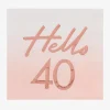 Ginger Ray 16 Serviettes 40 Ans Rose Gold