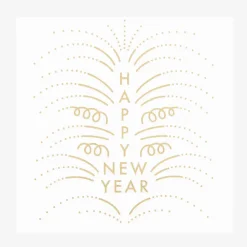 Rico Design 20 Serviettes Blanches Happy New Year