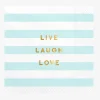 Party Deco 20 Serviettes Bleues A Message