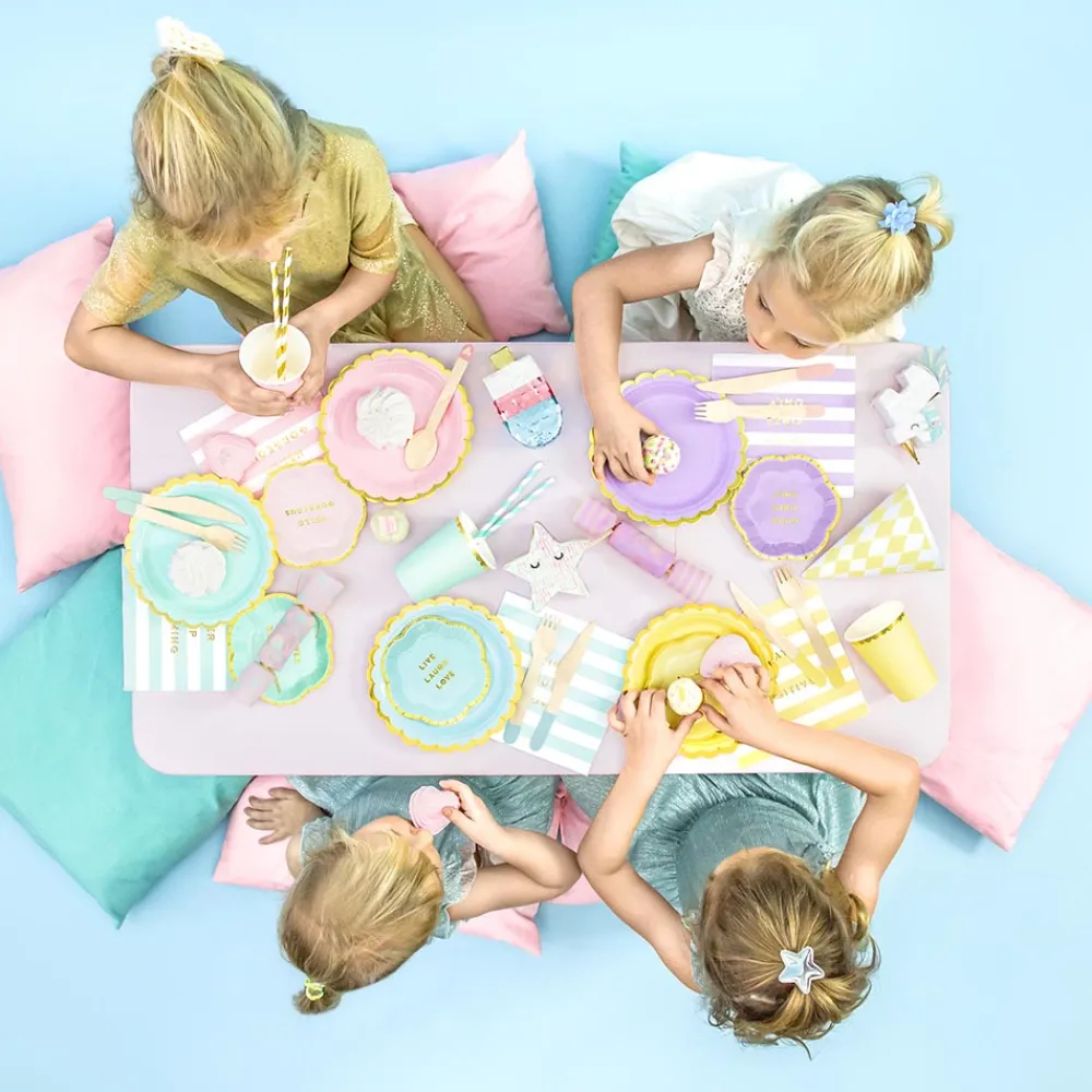 Party Deco 20 Serviettes Bleues A Message