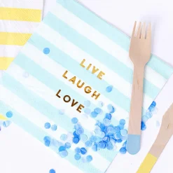 Party Deco 20 Serviettes Bleues A Message