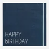 Ginger Ray 16 Serviettes Bleues Happy Birthday