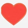 Party Deco 20 Serviettes En Papier Coeurs Rouges