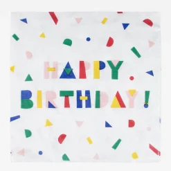 My Little Day 20 Serviettes Happy Birthday Et Cotillons