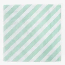 My Little Day 20 Serviettes Rayures Aqua